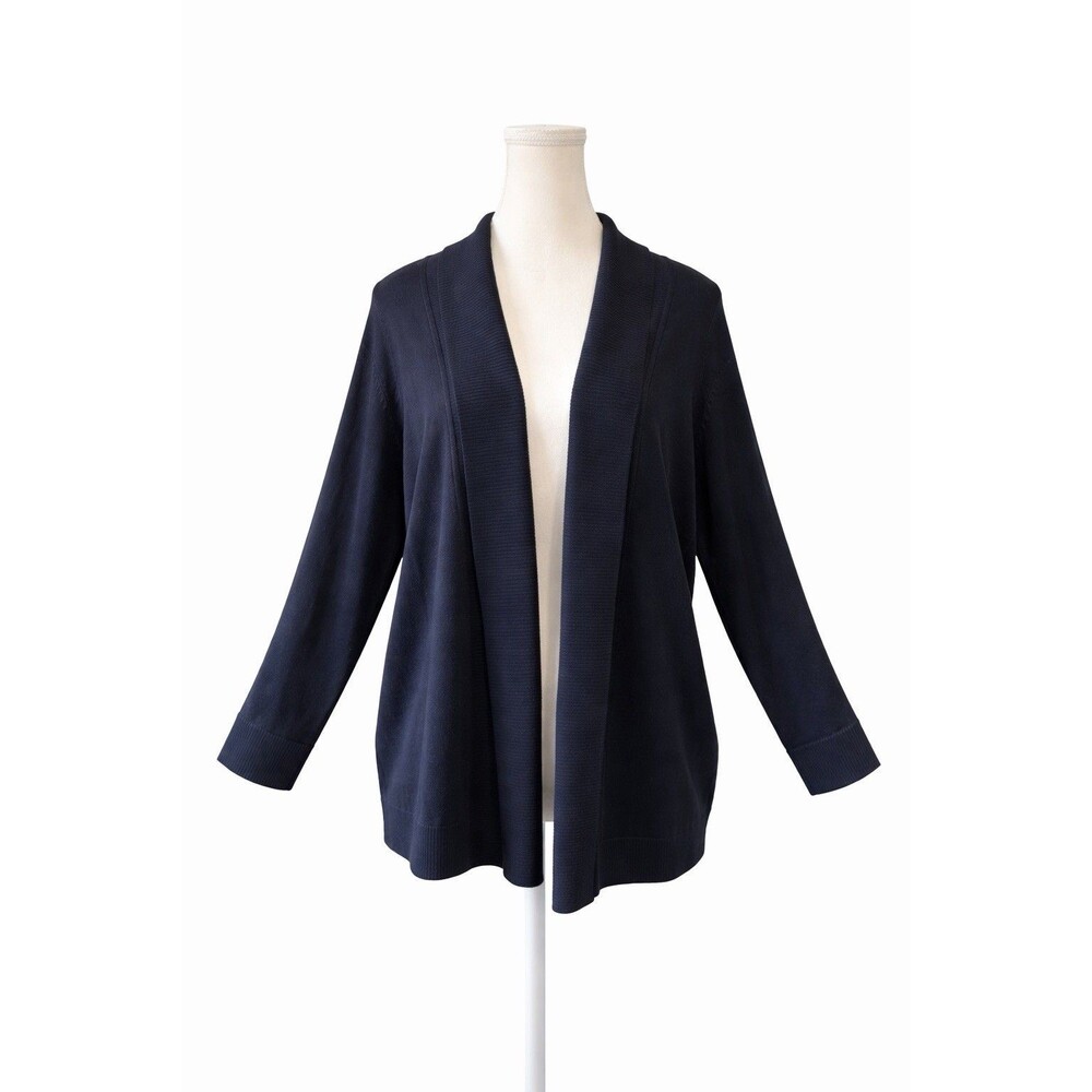Black Rivet Open Front Knitโ Cardigan Sweater Womens XL Black Casual Minimalist